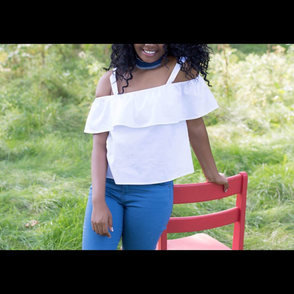 White Ruffled Blouse